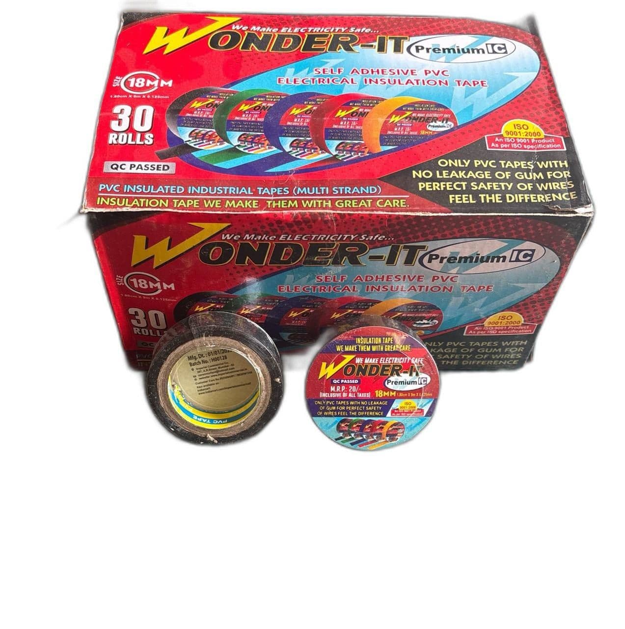 Electric tape WONDER -IT (premium)18 mm
30 roll Box
